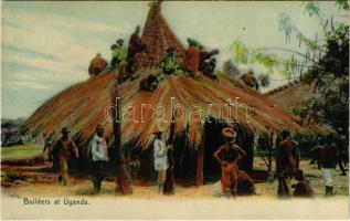 Builders at Uganda. Editor M. Venieris photographer (Khartoum) (fl)