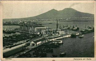 1929 Napoli, Naples; Panorama del Porto / port (tear)