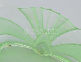 Art deco uránüveg kínáló, jelzés nélkül, 31x14x12 cm