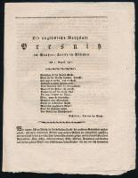 1811 Preßnitz (Přísečnice), a város leégéséről szóló német nyelvű nyomtatvány, 2 sztl. lev.