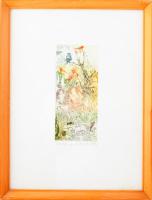 Kondor Lajos (1926-2006): Tavasz. Színes rézkarc, papír, jelzett, számozott (3/50), üvegezett fakere...