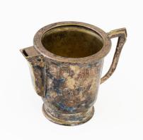 Art deco ezüstözött kiöntő, jelzett, m: 9 cm