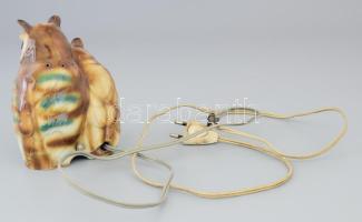 Rauchverzehrer porcleán lámpatest, vezetékkel, jelzett, m: 16 cm