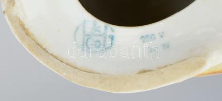 Rauchverzehrer porcleán lámpatest, vezetékkel, jelzett, m: 16 cm