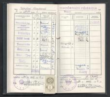 1981-1984 Rendőrtiszti Főiskola leckekönyve és oklevél