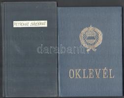 1981-1984 Rendőrtiszti Főiskola leckekönyve és oklevél