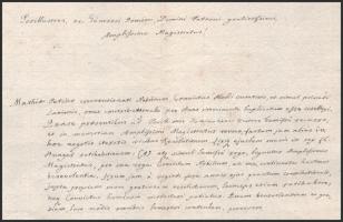 1754 Boross József kolozsvári hittudós, tanár, könyvtáros által írt latin nyelvű levél