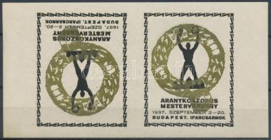 1937 Aranykoszorús Mesterverseny fordított állású emlék kisívpár