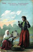 1916 Türkei, Tanzende Zigeunerinnen / Des bohémiennes dansantes / Gitanas, bailando / Táncoló cigány...