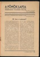 1940 A Főnök Lapja, munkaadók, vállalatvezetők egyetemes szakközlönye IV. évf. 12. száma, 1940. dece...
