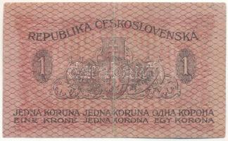 Csehszlovákia 1919. 1K "011" T:F-VG Czechoslovakia 1919. 1 Koruna "011" C:F-VG Krause P#6a