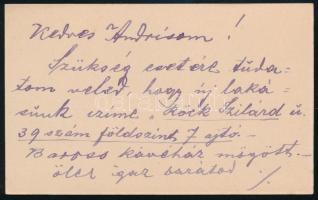 cca 1880 Deteki és tengerfalvi Meczner Imre aradi textilkereskedő saját kézzel írt névjegykártyája