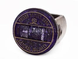 Magyar Nemzeti Bank Sátoraljaújhely pecsétnyomófej, d: 3,5 cm