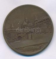 Berán Lajos (1883-1943) ~1931. "Budapesti emlék" kétoldalas bronz emlékérem (41mm) T:AU