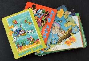 77 db MODERN mesefigurás képeslap / 77 modern cartoon art postcards