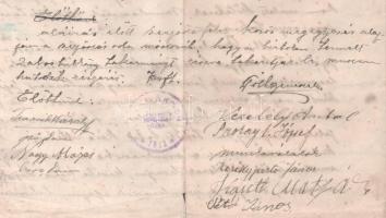 1921 Kézzel írt aratási szerződés