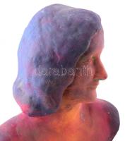 Jeney Zoltán: Zsuzsi. 1952. Festett gipsz büszt, jelzett, kopással, m: 49 cm /// KIZÁRÓLAG SZEMÉLYES...