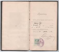 1891 Goldmann Rezső leckekönyve, többek között Schuller Alajos és mások aláírásával