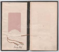 1891 Goldmann Rezső leckekönyve, többek között Schuller Alajos és mások aláírásával