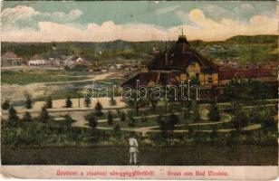 1908 Vízakna, Salzburg, Ocna Sibiului; sós gyógyfürdő. Takáts Jenő kiadása / salt baths, spa (gyűrődések / creases)