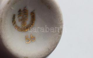 Hass &amp; Czjzek 4 darab pohár Svejk motívummal, jelzett, m: 4,5 cm