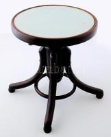 Thonet zongoraszék, belesütve és címkével jelzett, cserélt ülőfelülettel, d: 37 cm, m: cca 45 cm