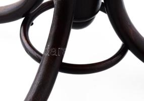 Thonet zongoraszék, belesütve és címkével jelzett, cserélt ülőfelülettel, d: 37 cm, m: cca 45 cm