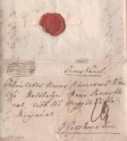 1937 Temesvár, kézzel írt levél, nemesi viaszpecséttel