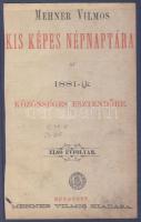 1881-1882 2 db naptár címlap, egyiken 12kr naptári szignetta, a másikon 6kr naptárbélyeg 12 3/4 foga...