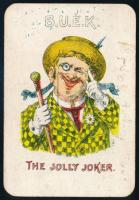 1939 Piatnik, The Jolly Joker kártyanaptár, halvány tollal írt jegyzetekkel