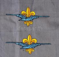 9 darabos cserkész textil felvarró, 23x44 cm