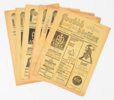 1938 Festék közlöny c. szaklap 6 db száma, szerk.: Simich Gusztáv és Szász Péter, tűzött papírkötés, vegyes állapotban.