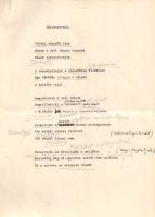 [Kézirat] Weöres Sándor 15 gépelt oldal terjedelmű, saját kézzel sűrűn javított műfordítás-kézirata ...