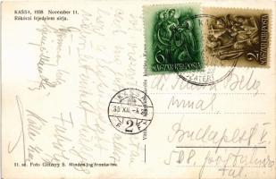 1938 Kassa, Kosice; Rákóczi fejedelem sírja katonai díszőrséggel. Foto Ginzery S. 11., Vitéz A. kiad...