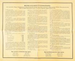 1926 Bp., Magyar Szűcsmesterek és Szőrmekereskedők Országos Egyesülete + Magyarországi Bőrmunkásszövetség Szűcs és Sapkás Szakosztálya által kiadott munkaszabály-szerződés, hajtott