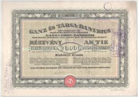 Budapest 1923. "Ganz és Társa- Danubius Gép-, Waggon- és Hajó-Gyár Részvénytársaság" részv...