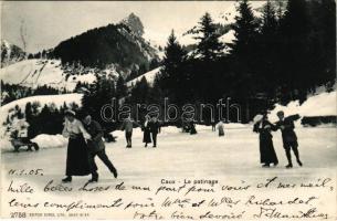 1905 Caux, La patinage / winter sport, ice skating