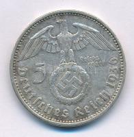 Német Harmadik Birodalom 1936A 5M Ag "Paul von Hindenburg" T:XF,VF patina German Third Reich 1936A 5 Reichsmark Ag "Paul von Hindenburg" C:XF,VF patina Krause KM#86