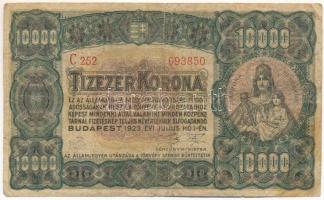 1923. 10.000K nyomdahely jelölés nélkül, "C 252 093850" T:VG Adamo K42/2