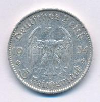 Német Harmadik Birodalom 1934F 5M Ag "Garnisonkirche" T:XF,VF German Third Reich 1934F 5 Reichsmark Ag "Garnisonkirche" C:XF,VF Krause KM#83