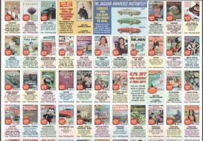 Angol magazinok hajtott 100-as levélzáró ív