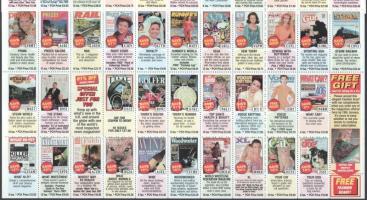 Angol magazinok hajtott 100-as levélzáró ív