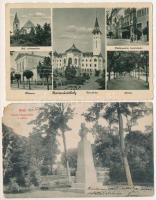4 db RÉGI erdélyi város képeslap, vegyes minőségben (Arad, Marosvásárhely, Máramarossziget) / 4 pre-1945 Transylvanian town postcards in mixed quality (Arad, Targu Mures, Sighetu Marmatiei)
