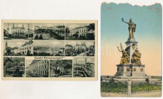 4 db RÉGI erdélyi város képeslap, vegyes minőségben (Arad, Marosvásárhely, Máramarossziget) / 4 pre-...