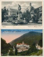 Miskolc - 2 db RÉGI képeslap: Lillafüred, Erzsébet tér