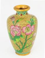 Kínai cloisonne váza, m: 10,5 cm