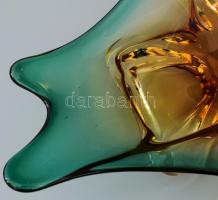 Chribska cseh anyagában színezett asztaldísz, cca 1970, jelzés nélkül, hibátlan, 27x23 cm