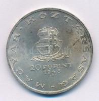 1948. 20Ft Ag "Táncsics" T:AU,XF patina Adamo EM3