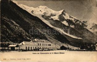 Chamonix, Gare de Chamonix et le Mont-Blanc / railway station (EB)