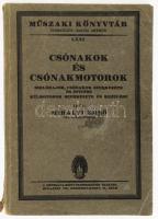 Mihályi Ernő: Csónakok és csónakmotorok. Silóhajók, csónakok szerkezete, és építése külmotorok szerkezete és kezelése. Műszaki Könyvtár LXXI. Bp.,[1930.], Népszava, (Világosság-ny.), 152 p.+1 t. Fekete-fehér szövegközti illusztrációkkal. Kiadói papírkötés, szakadt borítóval, a gerincen kis sérüléssel.